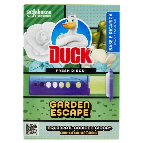 Duck Fresh Discs - Base per Dischi Gel Igienizzanti WC, Fragranza Rosa e Fiori di Loto  36ml